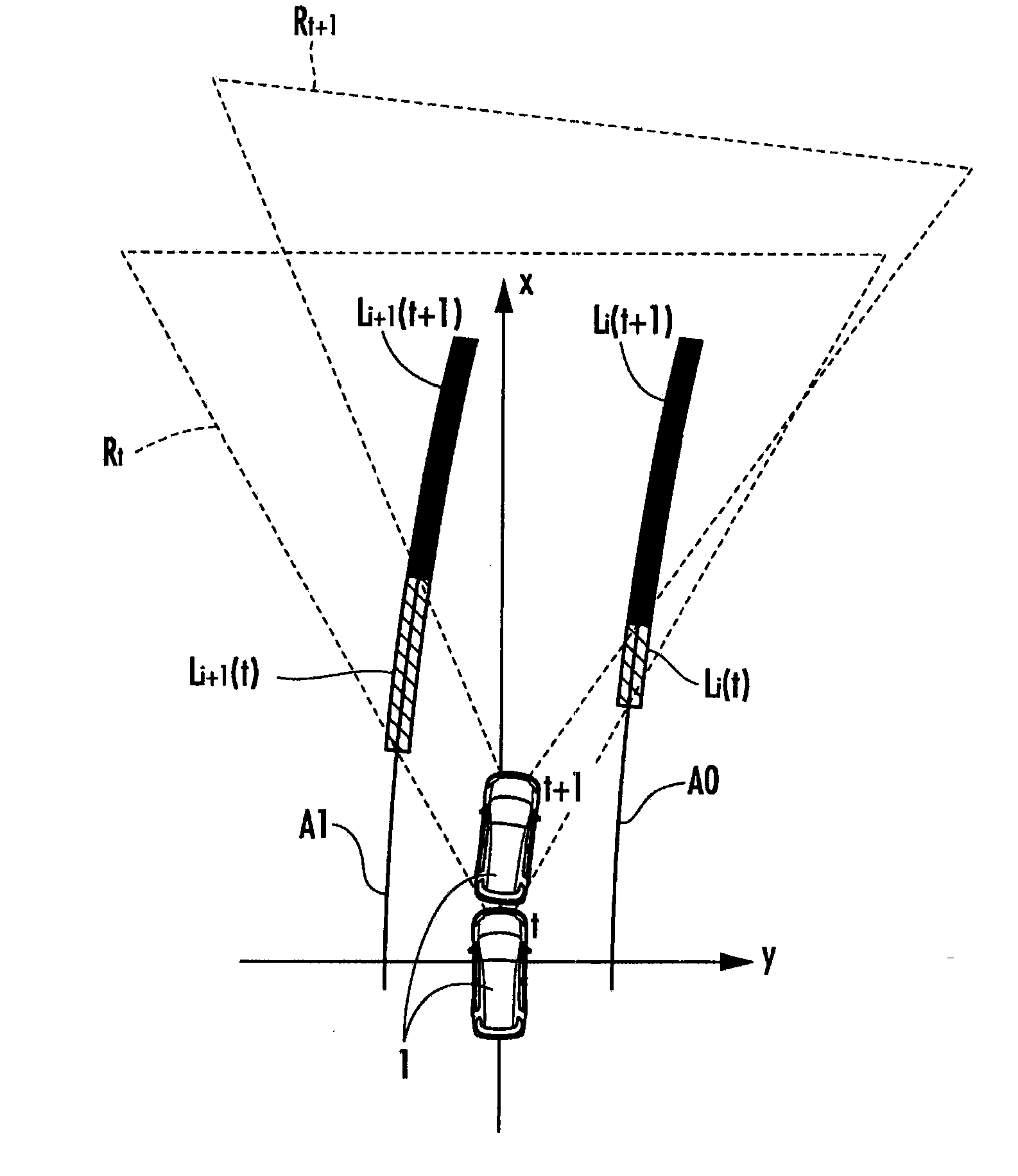 Vehicle and Lane Mark Detection Device