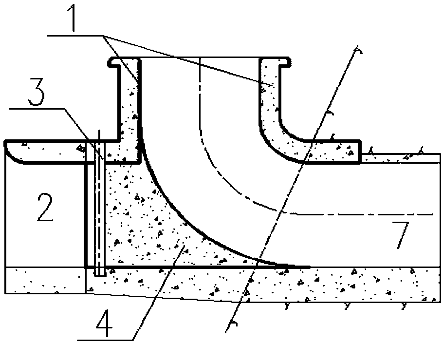 Water inlet structure of flood discharge tunnel reconstructed by diversion tunnel