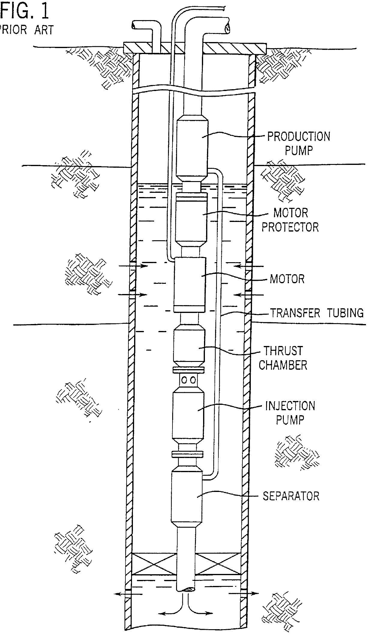 Downhole fluid separation system incorporating a drive-through separator and method for separating wellbore fluids