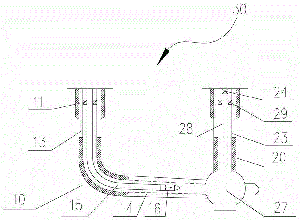 U-shaped well hydraulic jet fracturing method