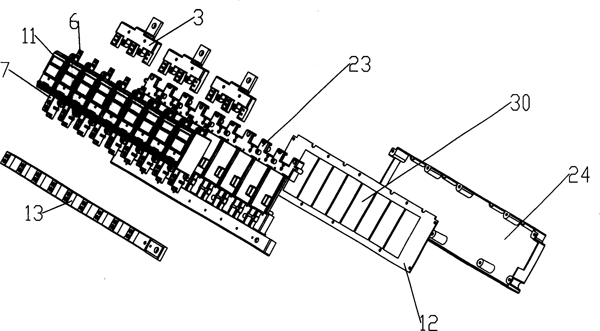 Multi-meter position electric energy metering device