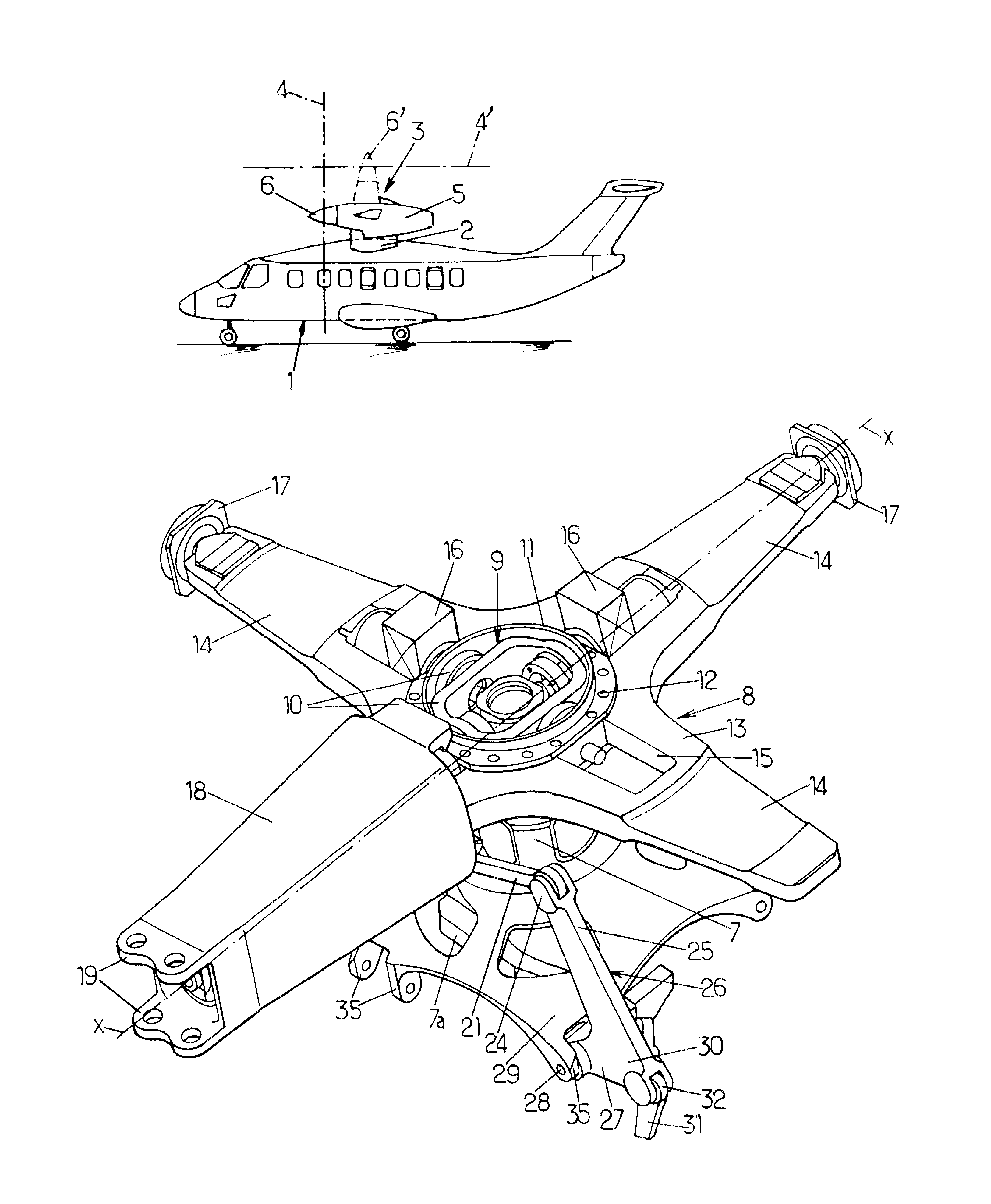 Device for controlling the pitch of the blades of a convertible aircraft rotor