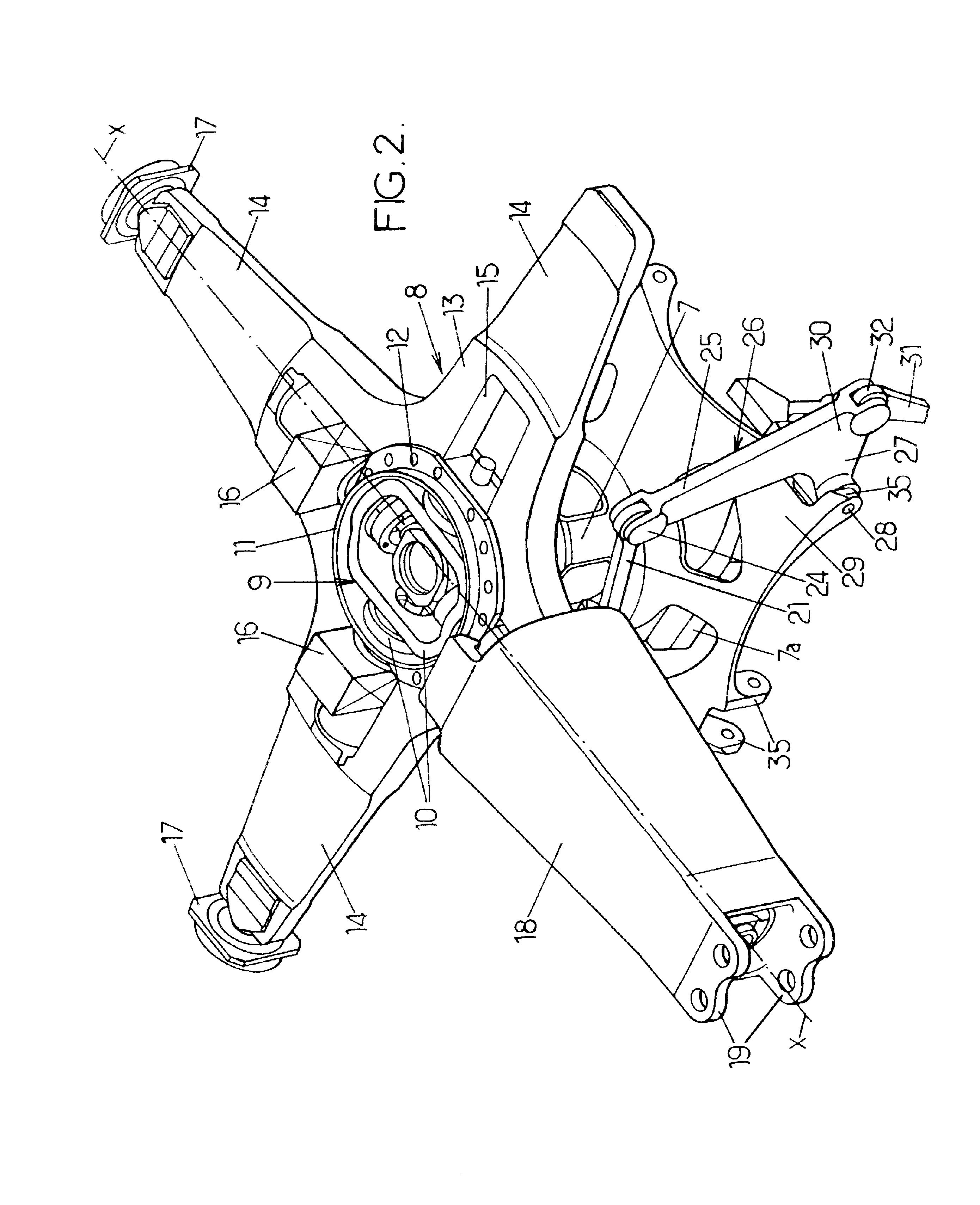 Device for controlling the pitch of the blades of a convertible aircraft rotor