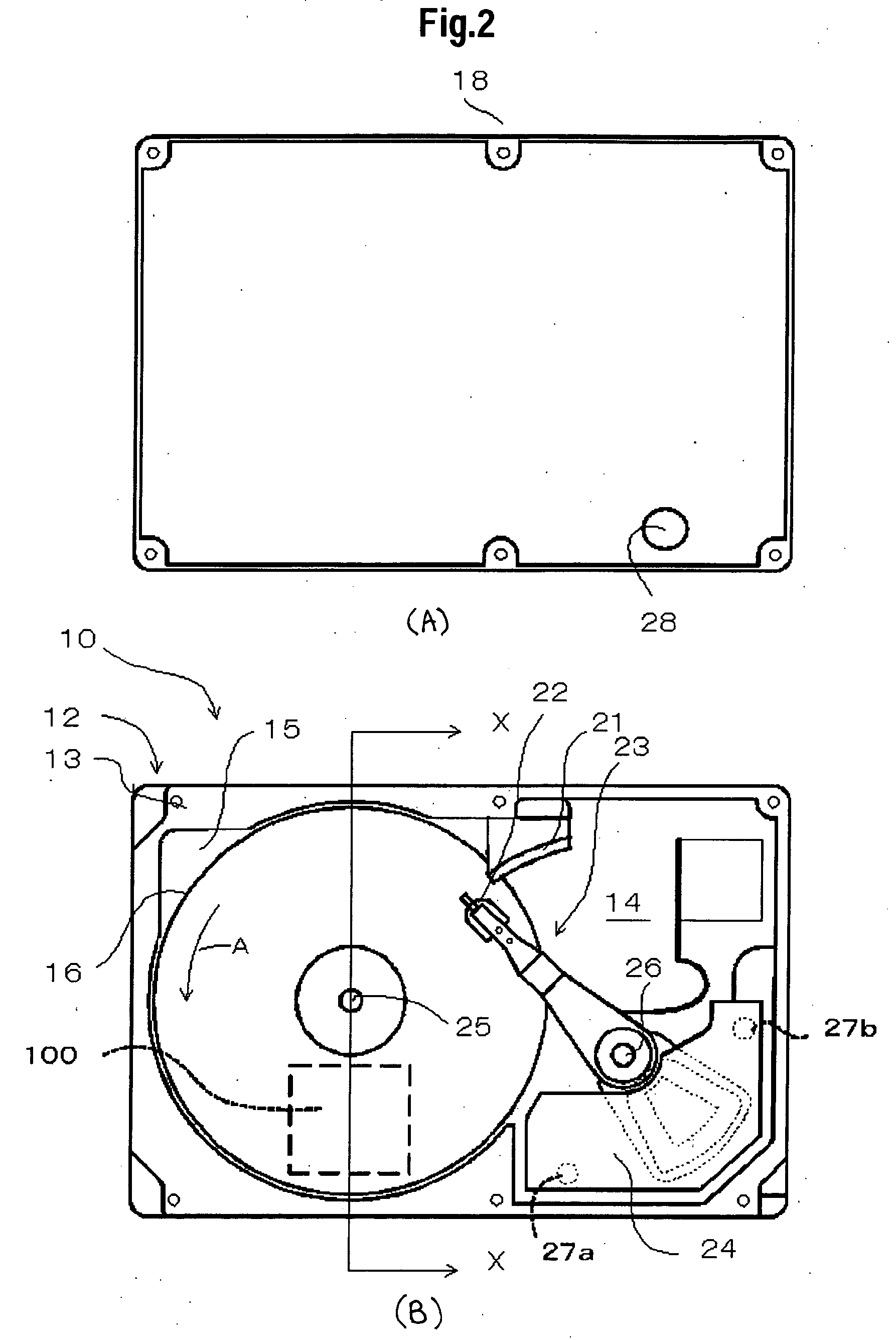 Rotating disk storage device with charging filter
