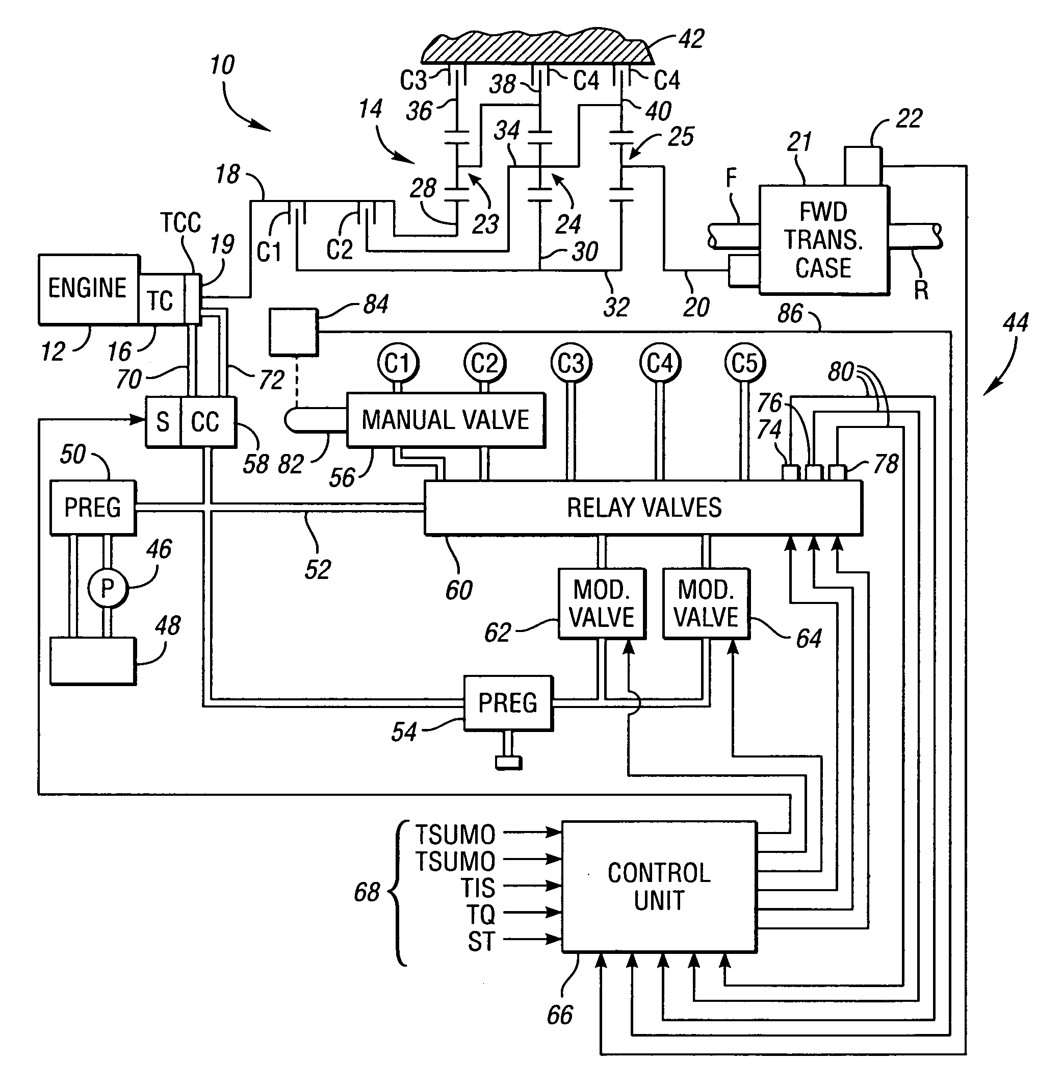 Method for improving a drive-to-park shift