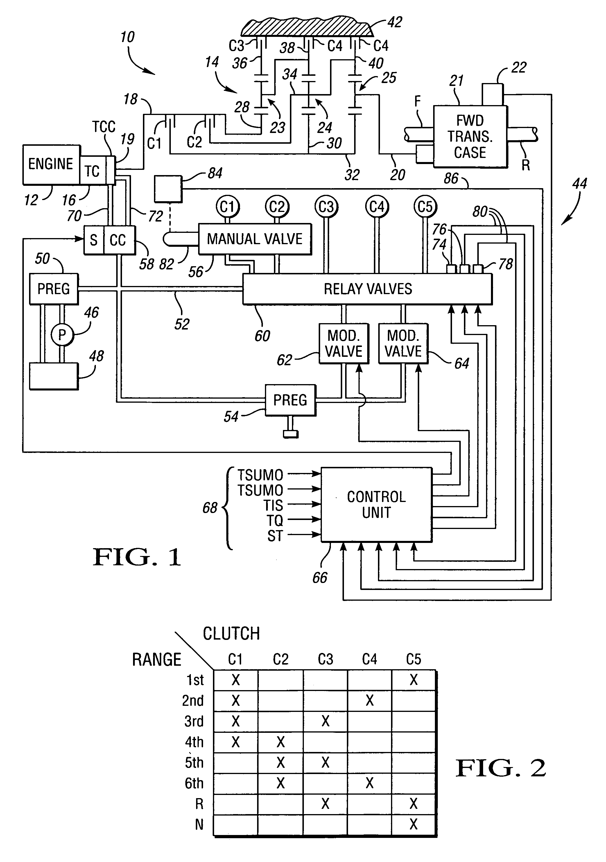 Method for improving a drive-to-park shift