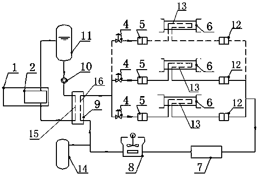 Charging cable gas circulation cooling method with low-temperature refrigerating unit as cold source