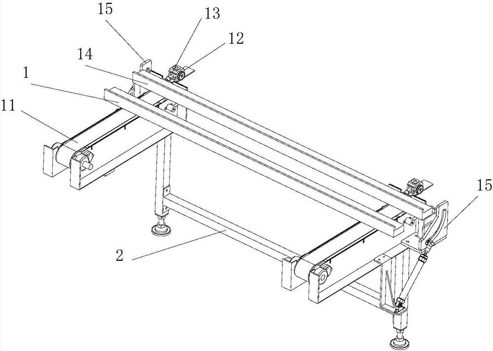 Standing device and L-shaped strip superimposing device