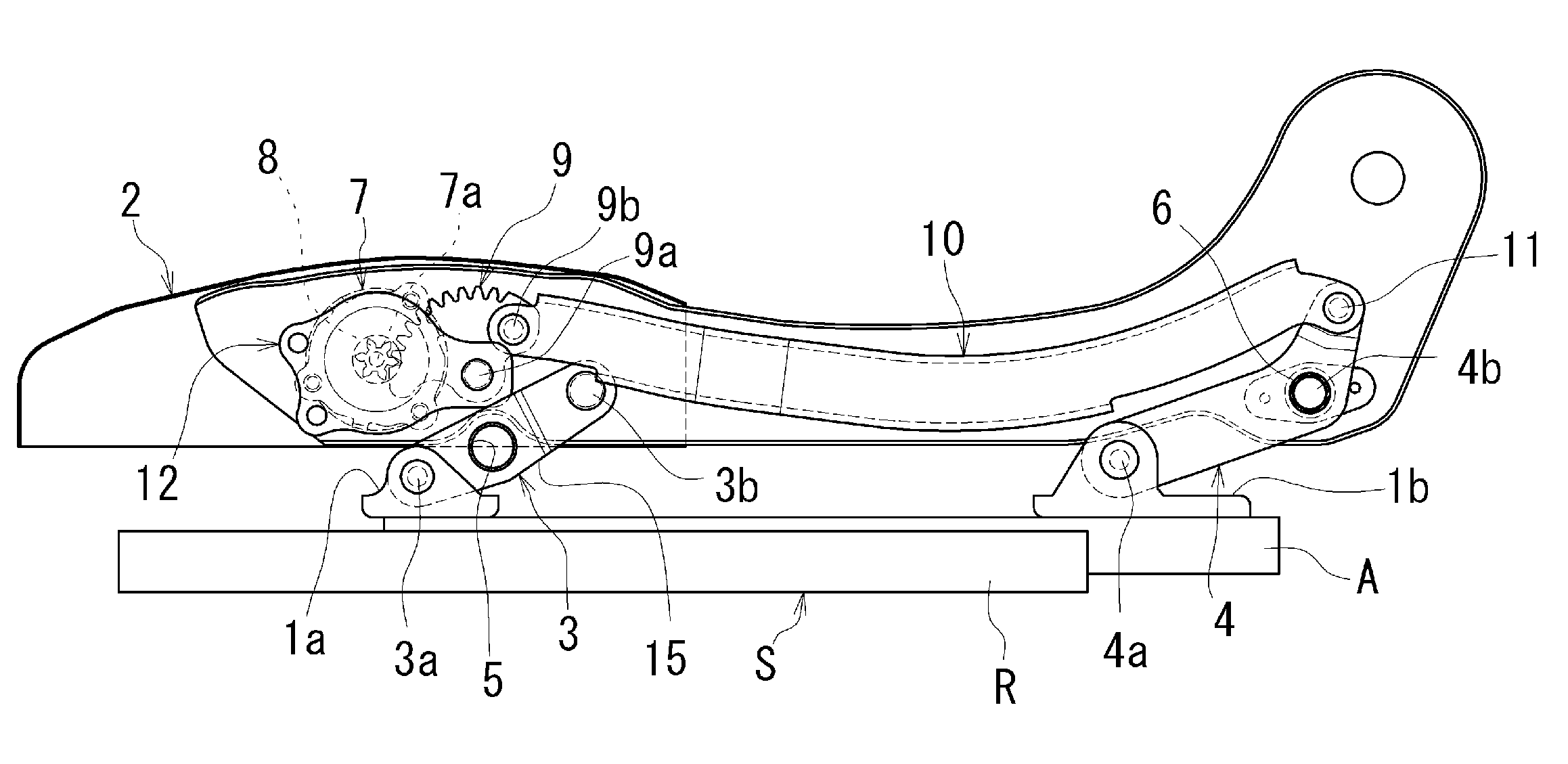 Seat height adjusting device for automobile