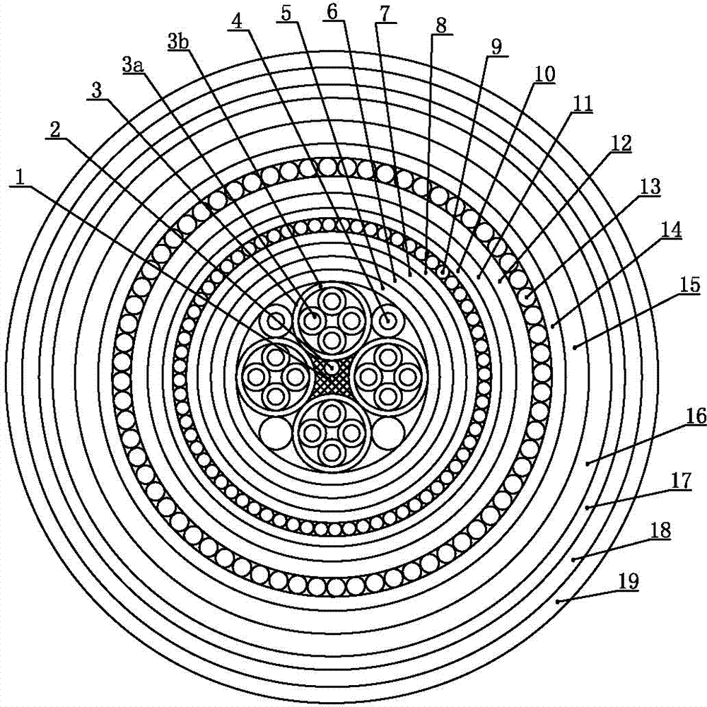 Shallow seabed symmetric audio communication cable and manufacture method thereof