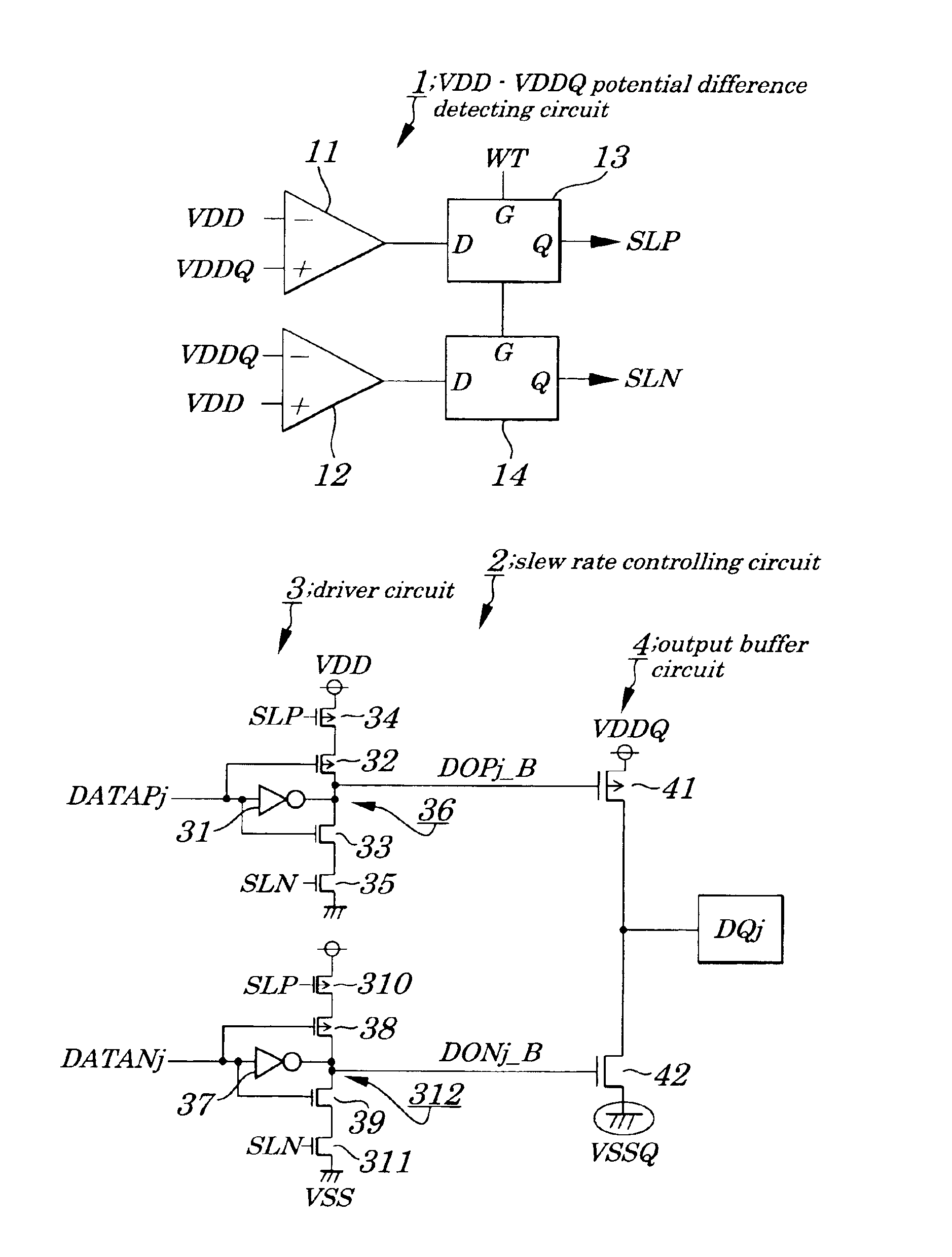 Slew rate controlling method and system for output data