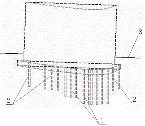 Land settlement control and reinforcing pile construction method for soft foundation