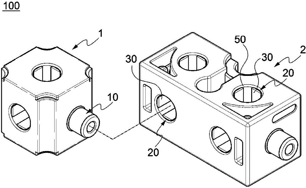 Toy block coupling structure and toy block comprising same