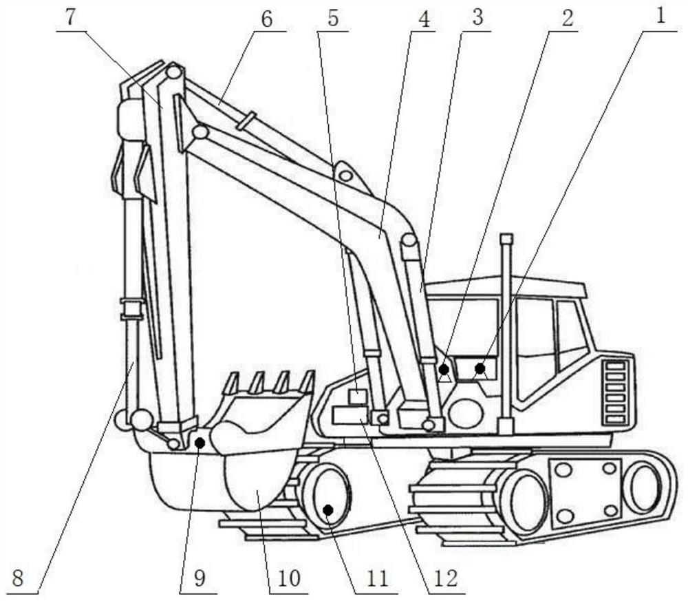 Excavator bucket follow-up control system and method