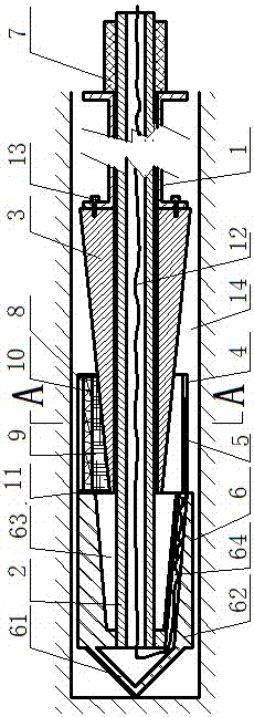 A three-dimensional ground stress measurement device with split petals close to the hole wall