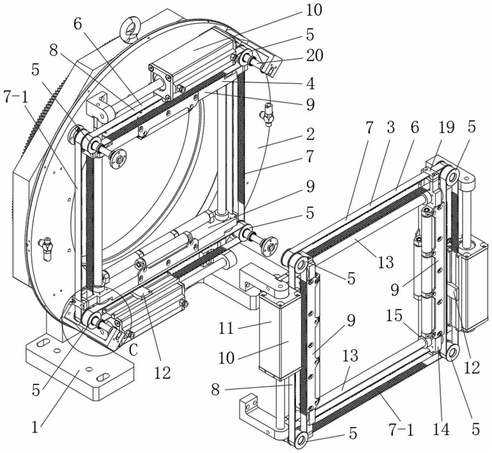 Four-jaw chuck for laser pipe cutting machine