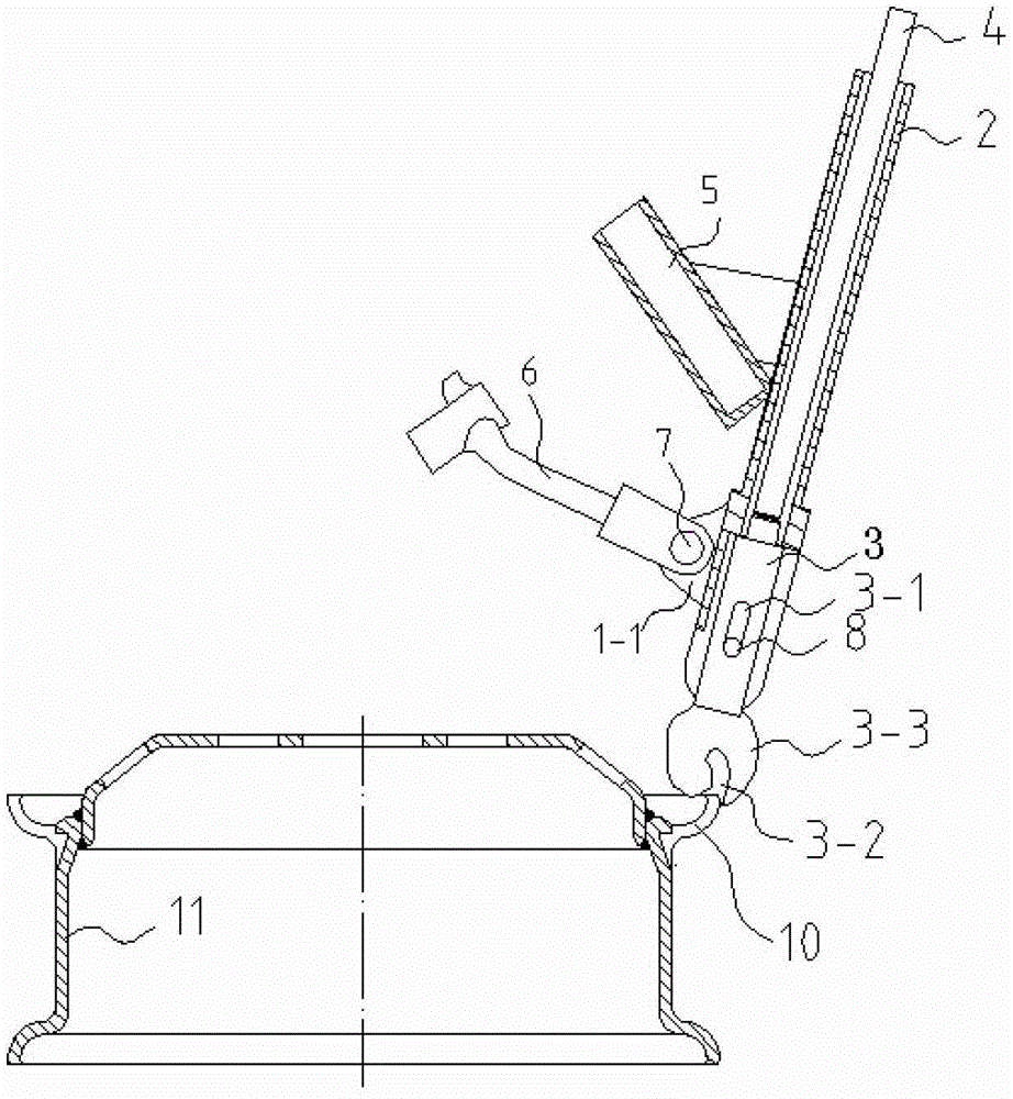 Tool for dismantling tire locking collar