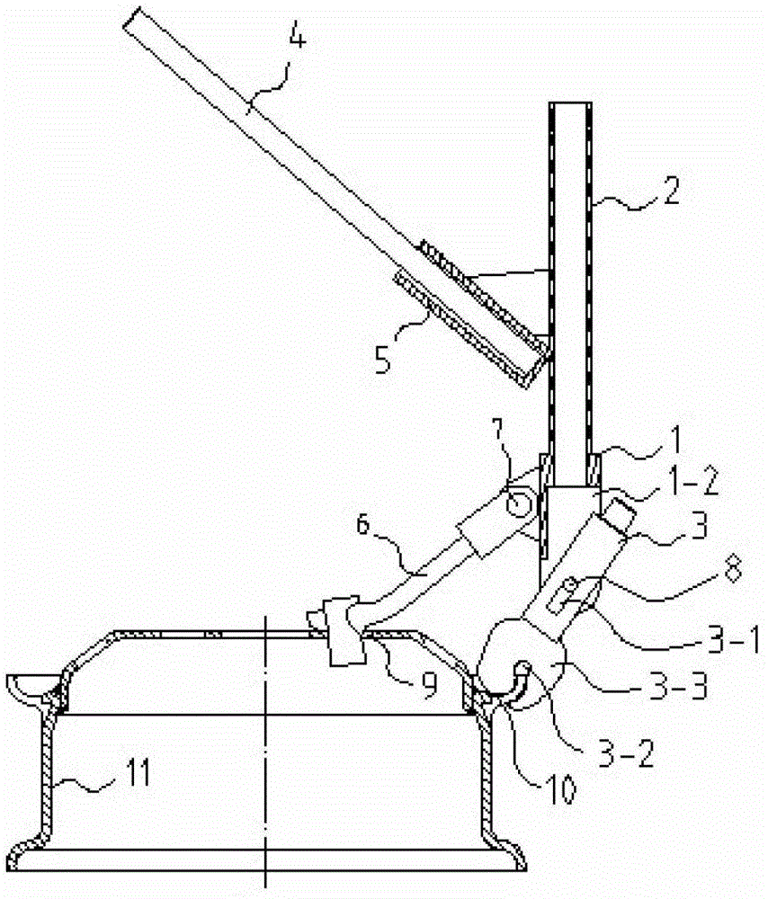 Tool for dismantling tire locking collar