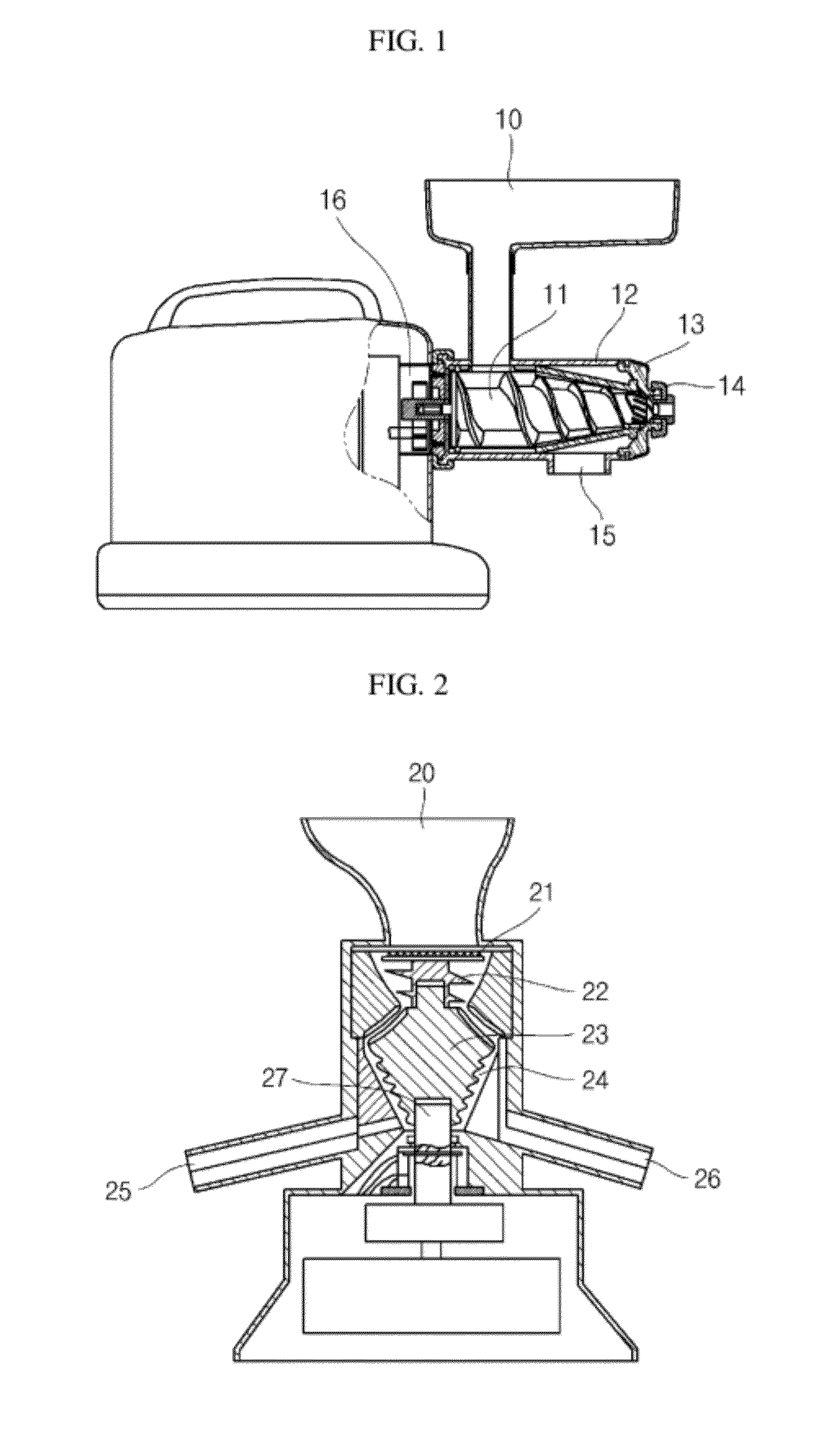 Apparatus for extracting juice