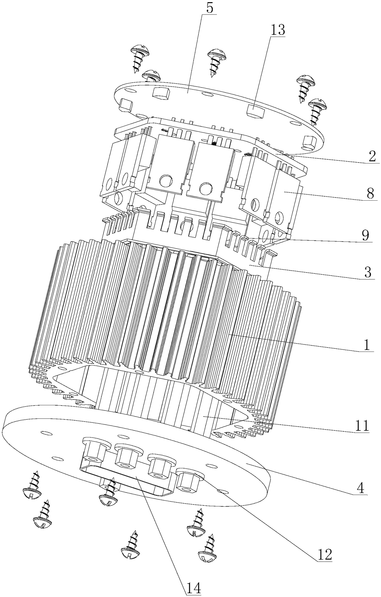 A MOS tube heat dissipation structure and electric vehicle controller