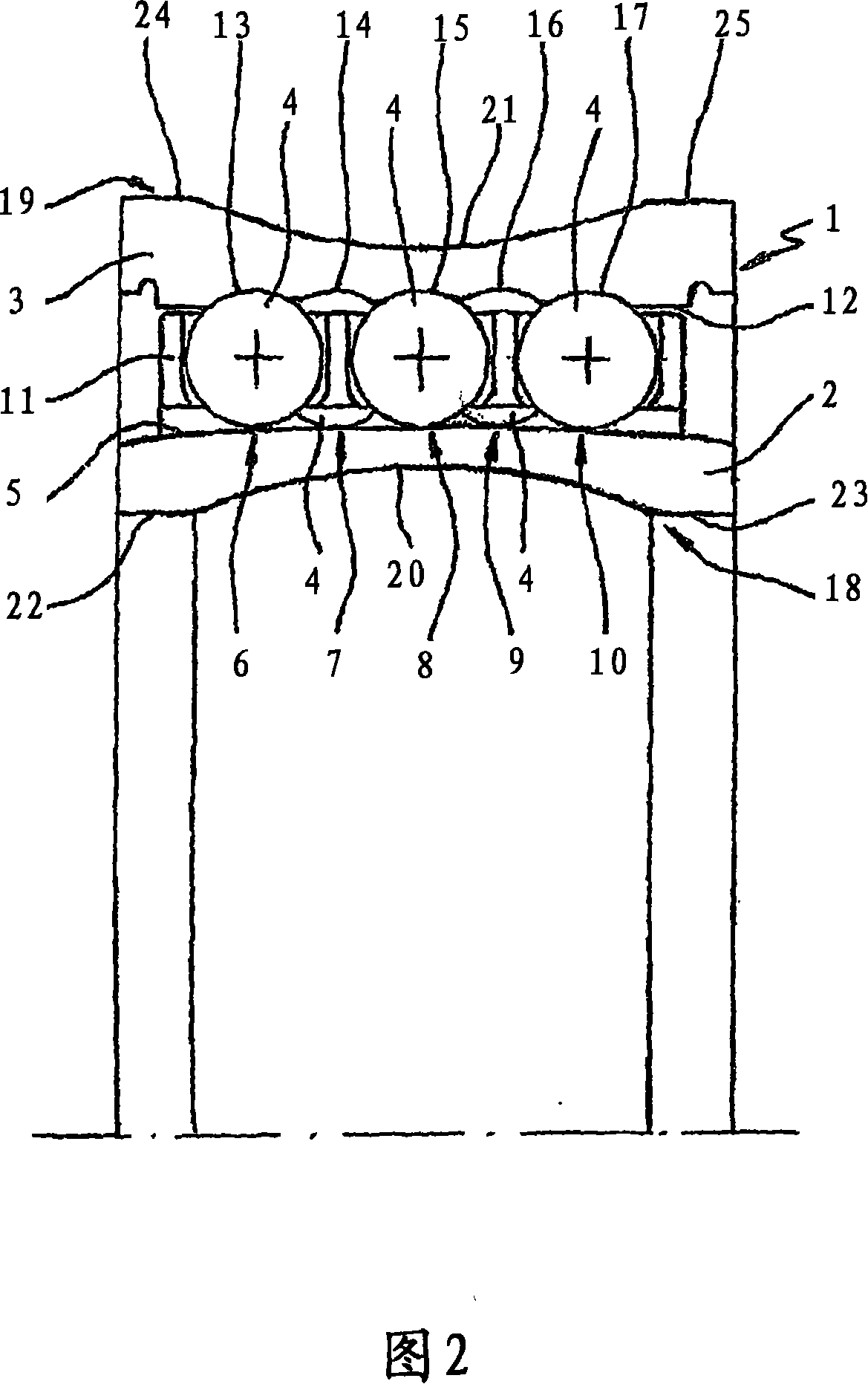 High-speed movable bearing in particular for the mounting of a main spindle of a machine tool