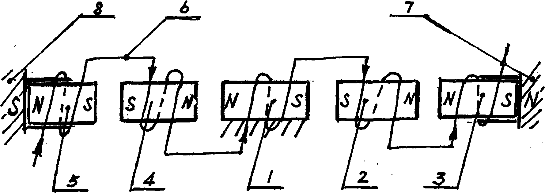 Two-vat opposed straight-line compressor