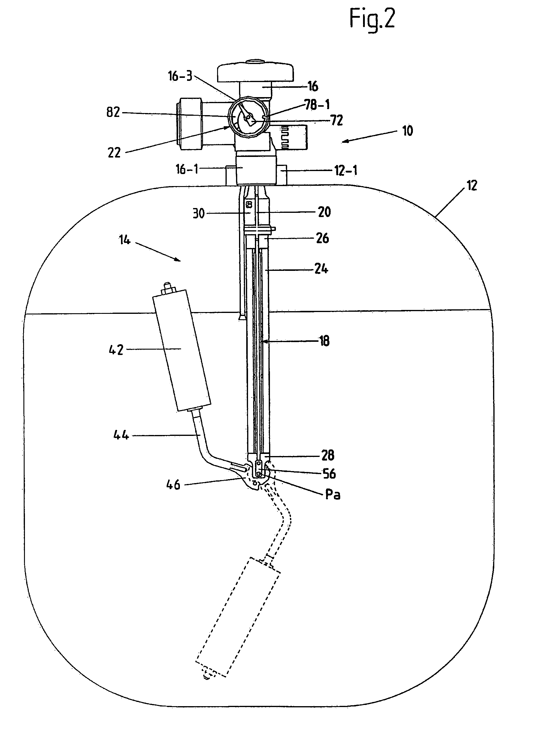 Tap assembly for a liquid vessel having an overfill protection device and a float controlled magnetic level gauge