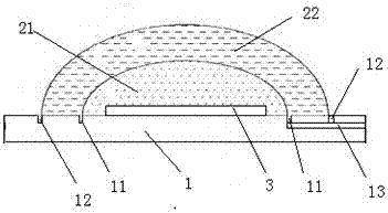 A kind of packaging method of LED chip lens