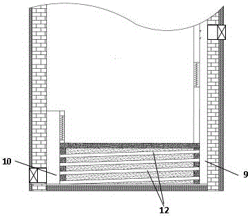 Building foundation sand heat storage self-heating system