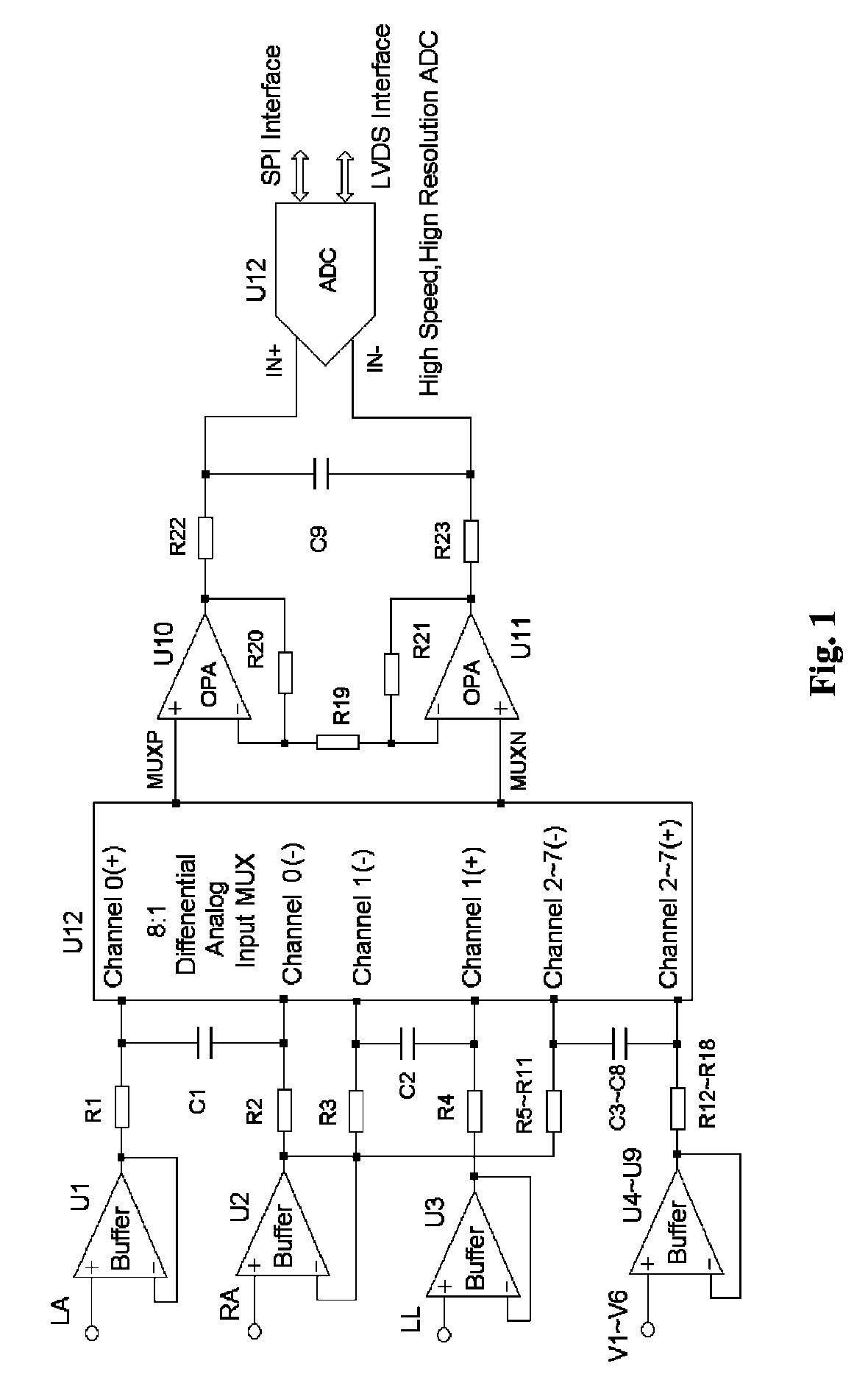 Fully differential non-inverted parallel amplifier for detecting biology electrical signal