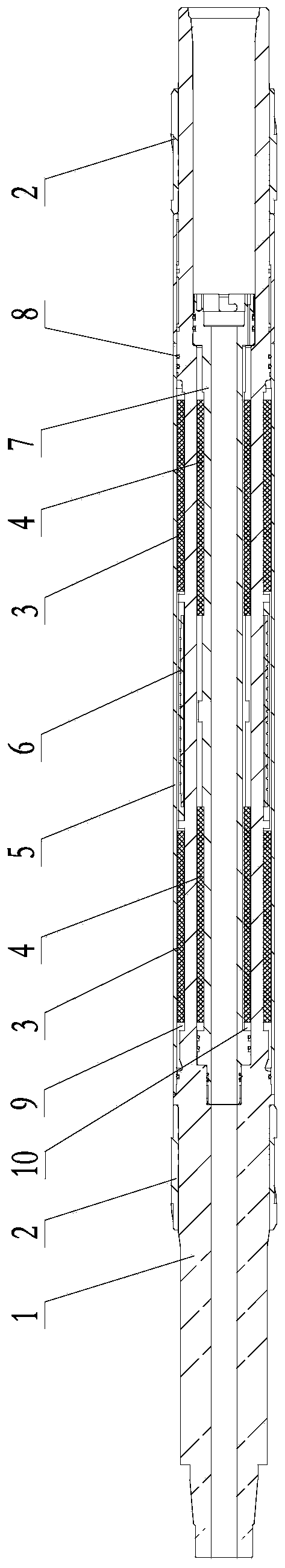 Drill collar structure of nuclear magnetism logging-while-drilling instrument