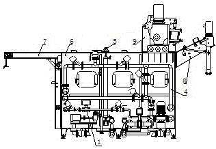 Cloth carbonizing machine