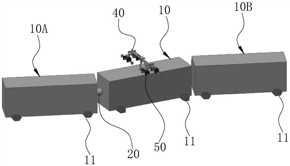 Method and device for measuring wheel steering angle of intelligent rail train