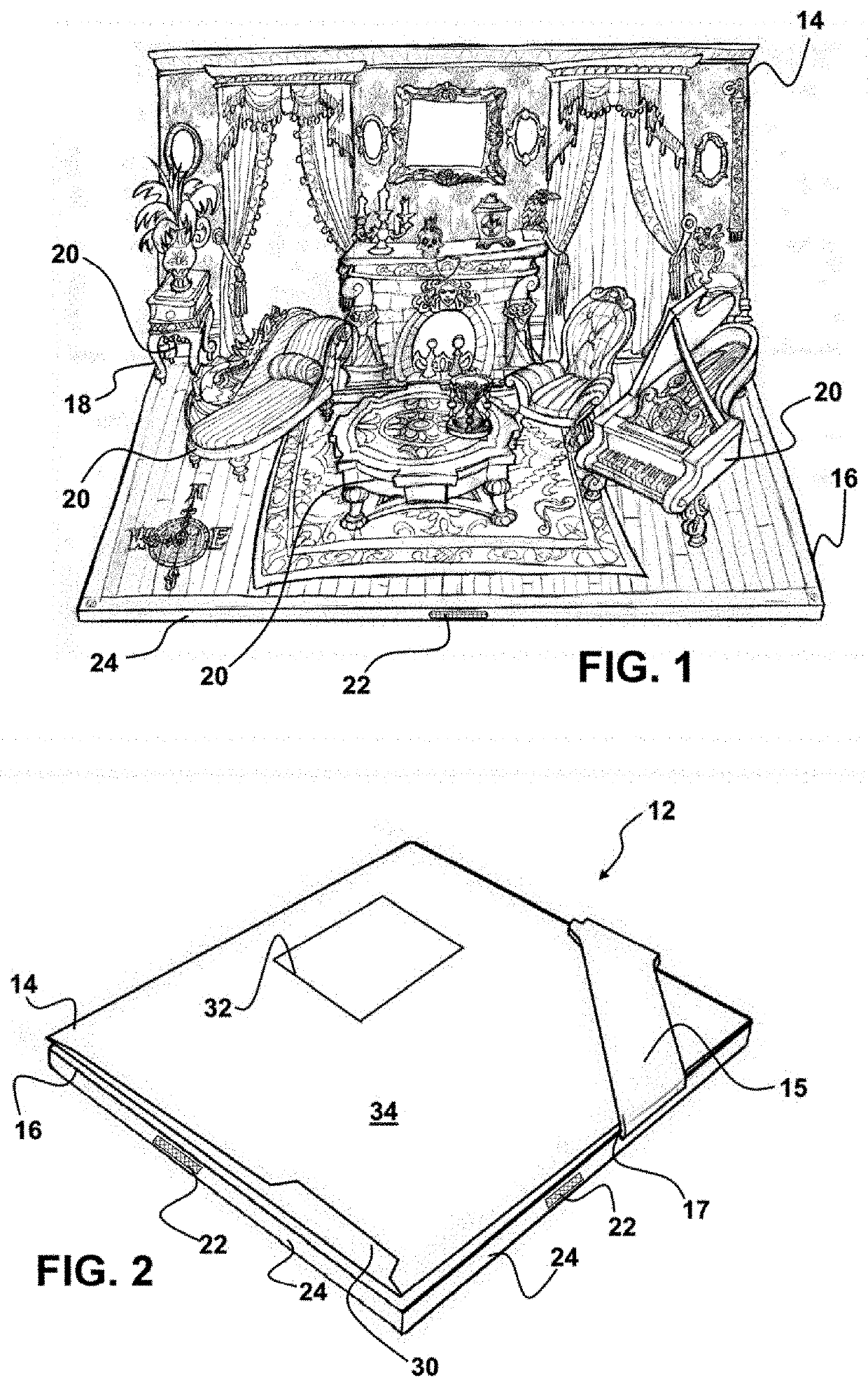 Game With User Configurable Board and Method