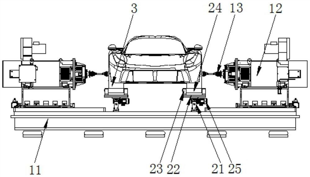 Test method for realizing measurement items of real vehicle drum rack by using power assembly rack