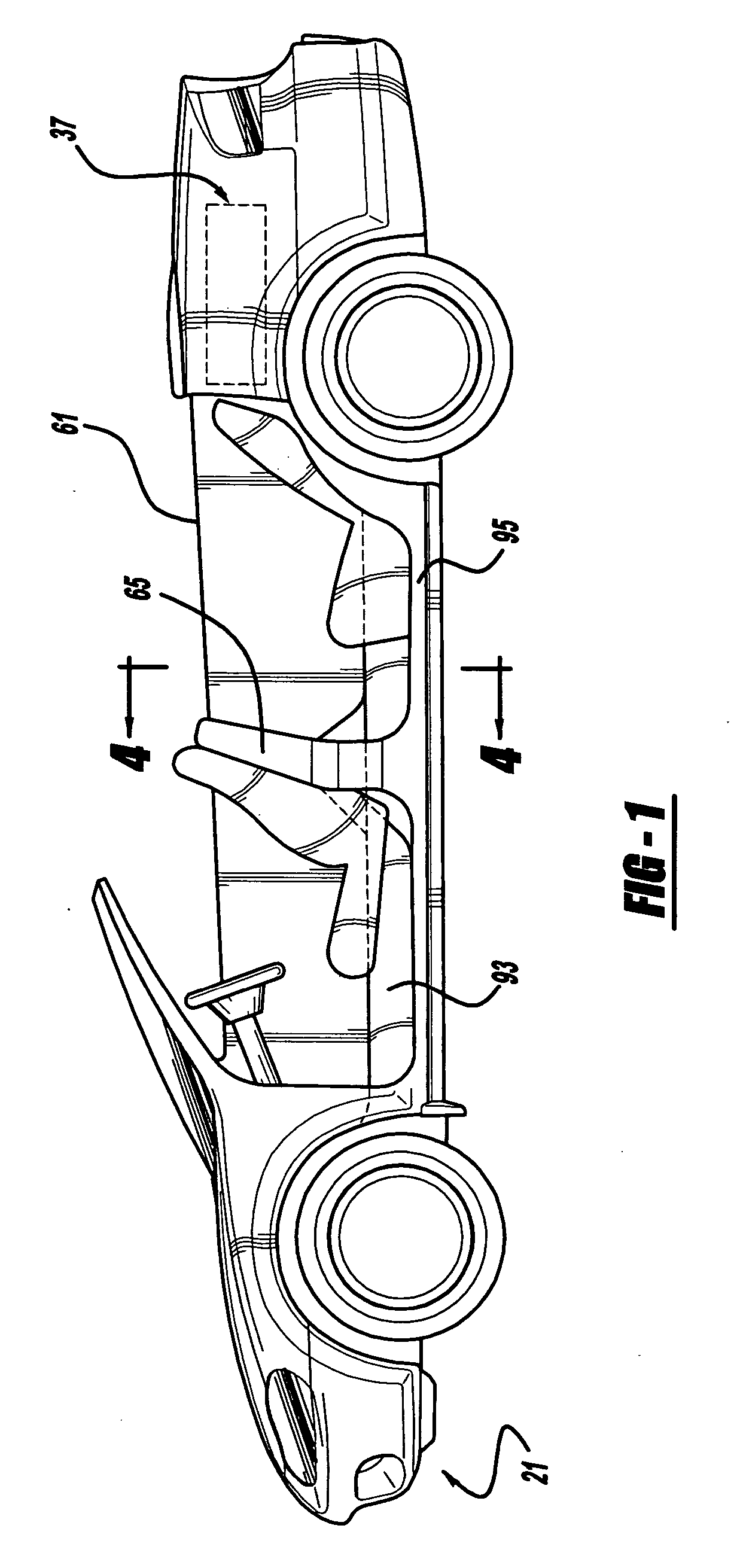 Structural system for a convertible automotive vehicle