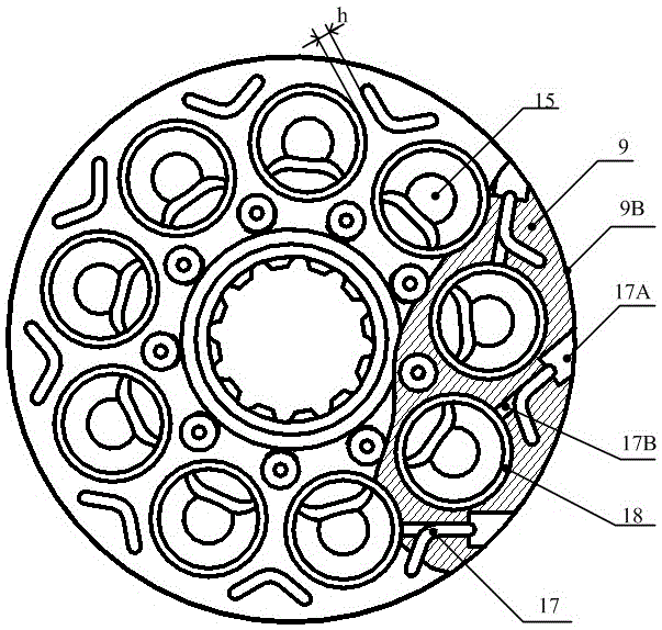 A plunger pair lubricating and cooling structure of a swash plate plunger pump