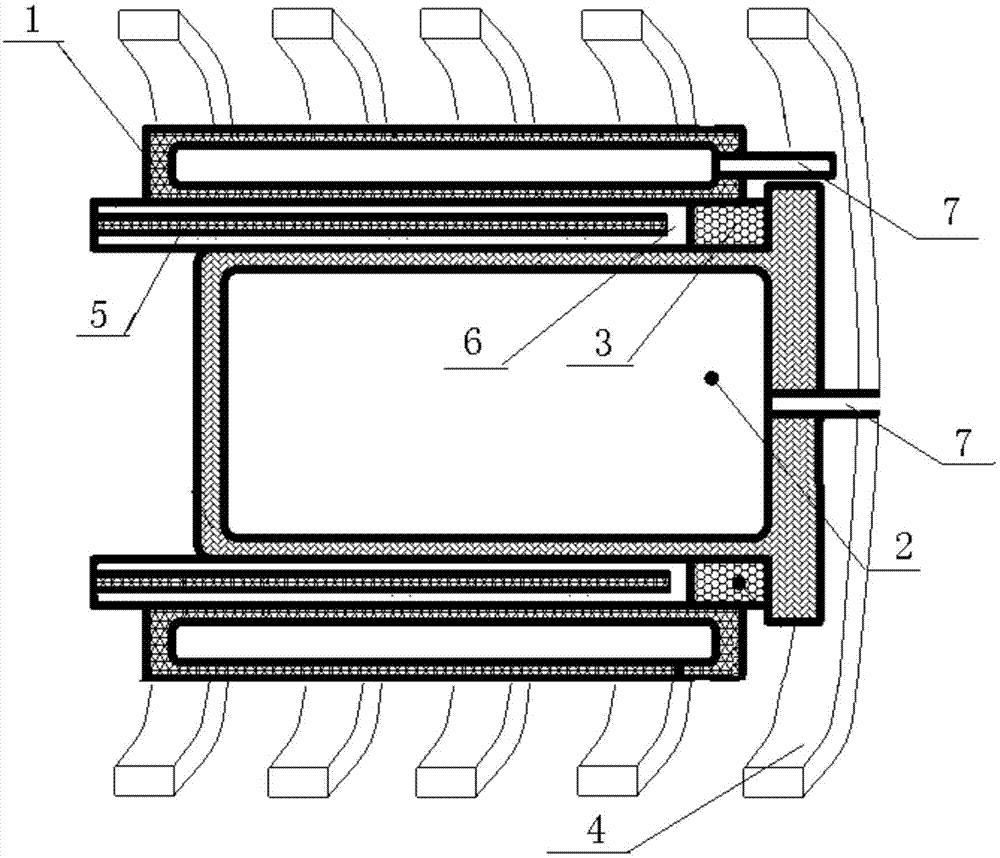 Steel-plastic composite pipe cutting end surface plastic seal device and application thereof