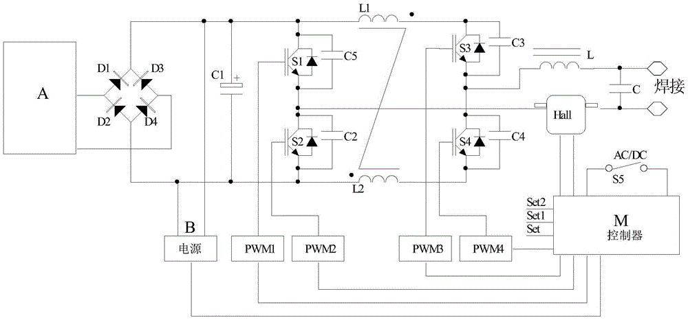 A new dc/ac arc welding device