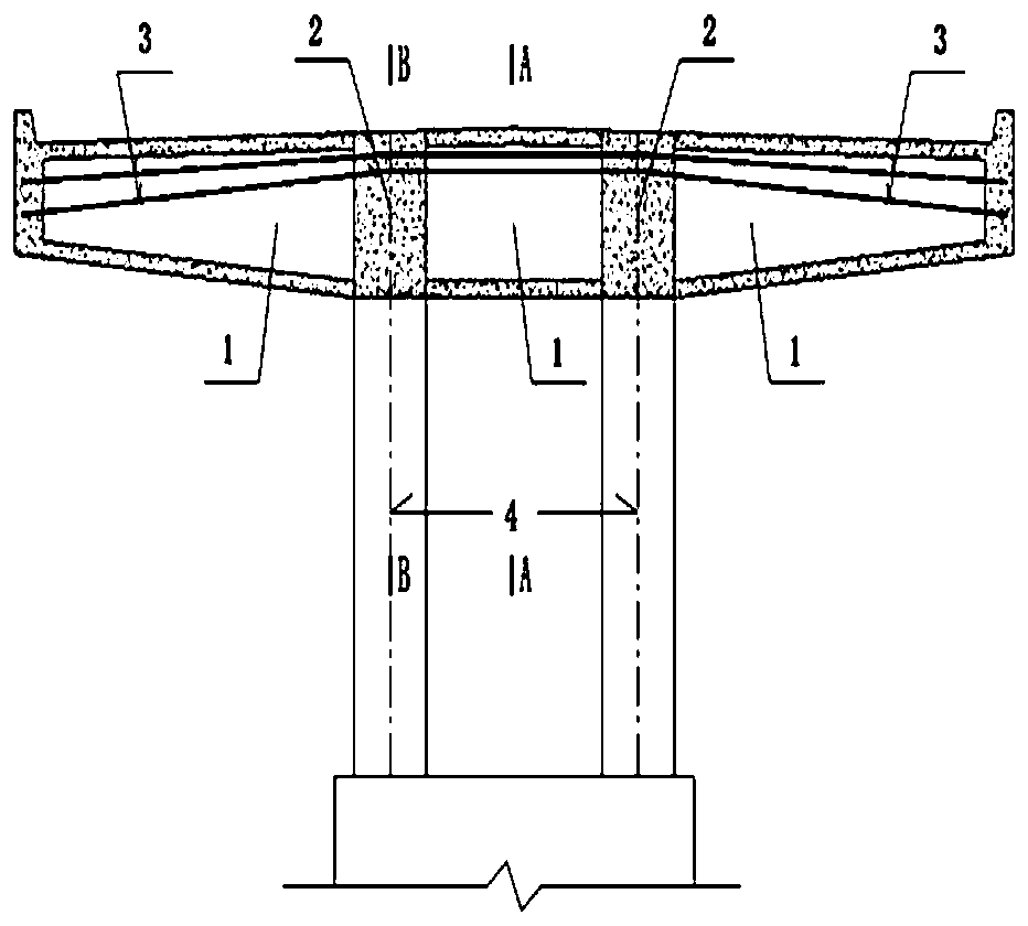 Capping beam structure and construction method thereof
