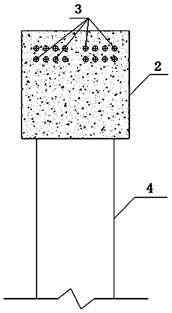 Capping beam structure and construction method thereof