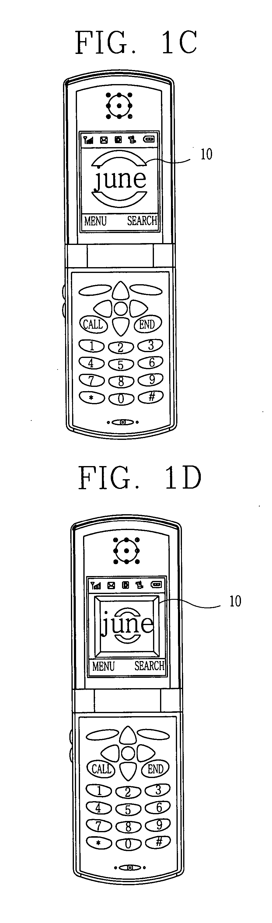 Gradient displaying method of mobile terminal