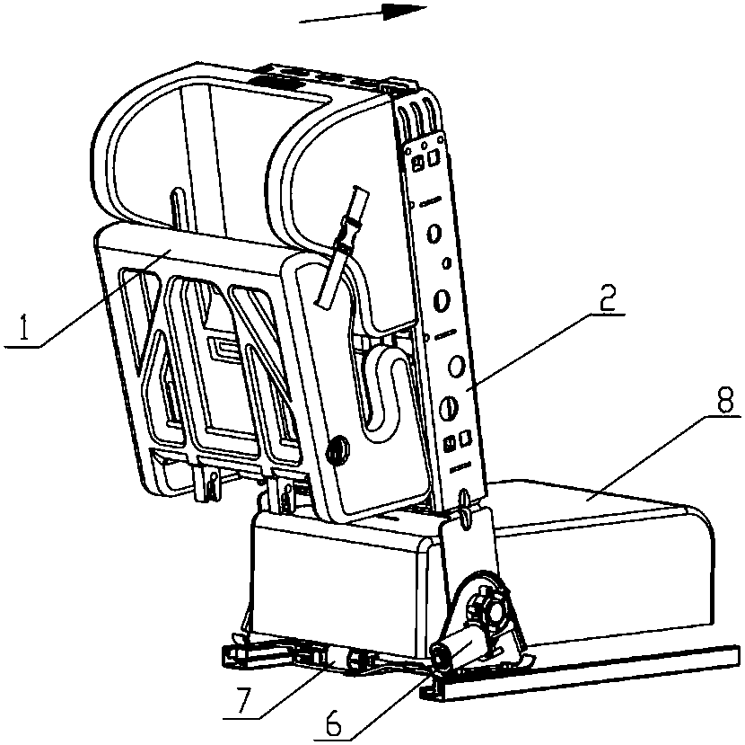 Two-way swivel integrated child safety seat