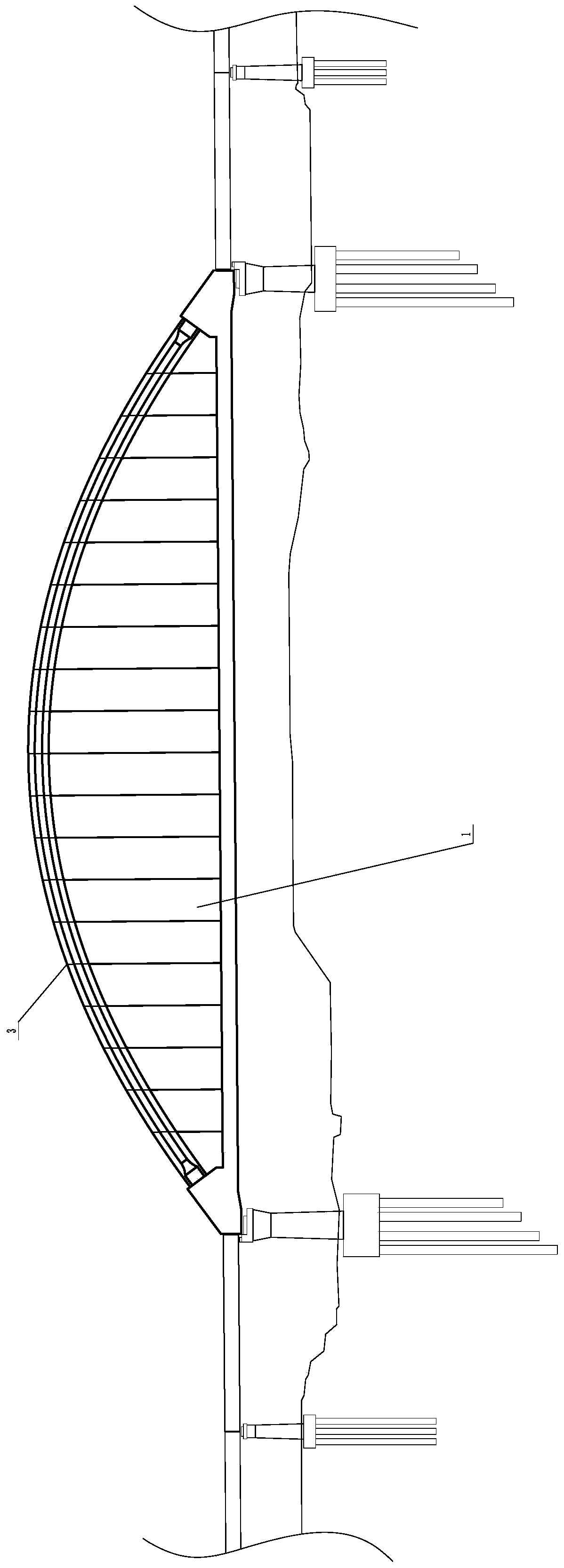 Installation construction method for tied-arch bridge arch rib