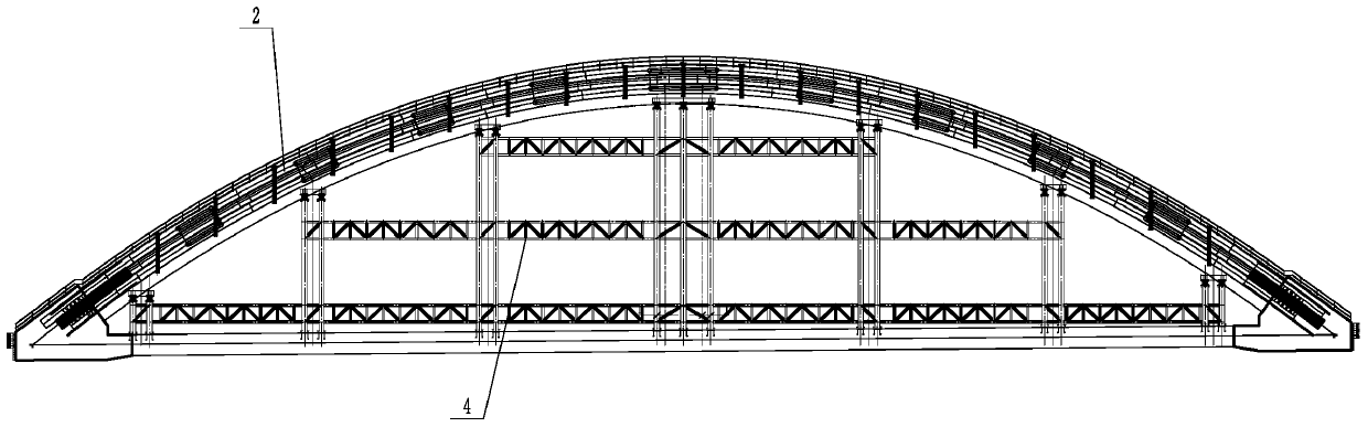 Installation construction method for tied-arch bridge arch rib