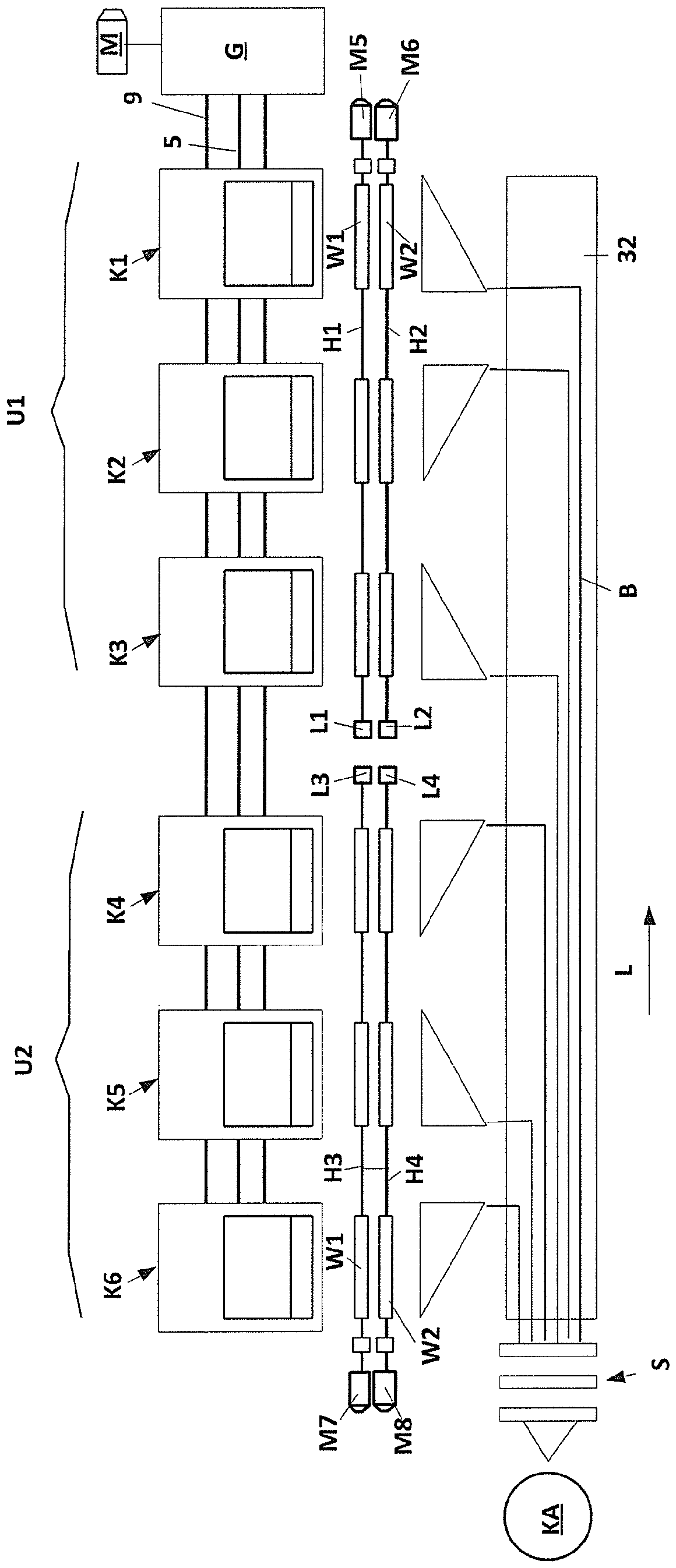 Individual drive for detaching rollers of a combing machine