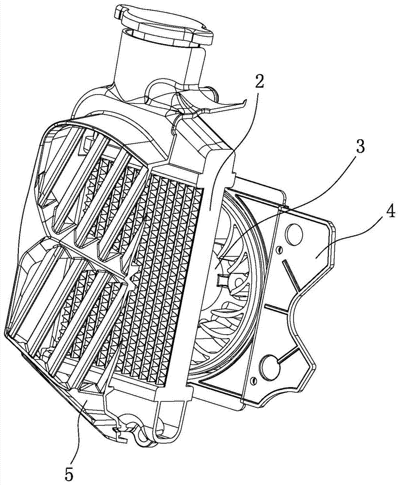Side water cooling engine structure for motorcycle