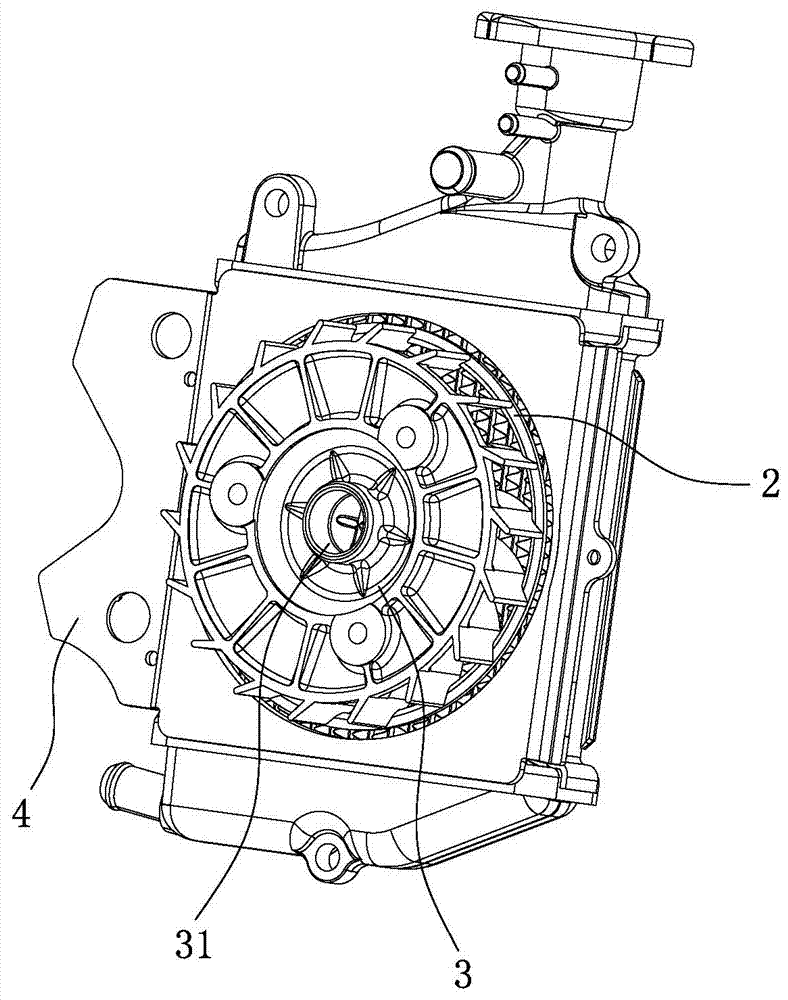 Side water cooling engine structure for motorcycle