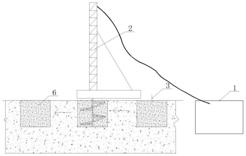 A method for improving sandy soil by using matrix mud stirring pile method to cultivate trees and shrubs