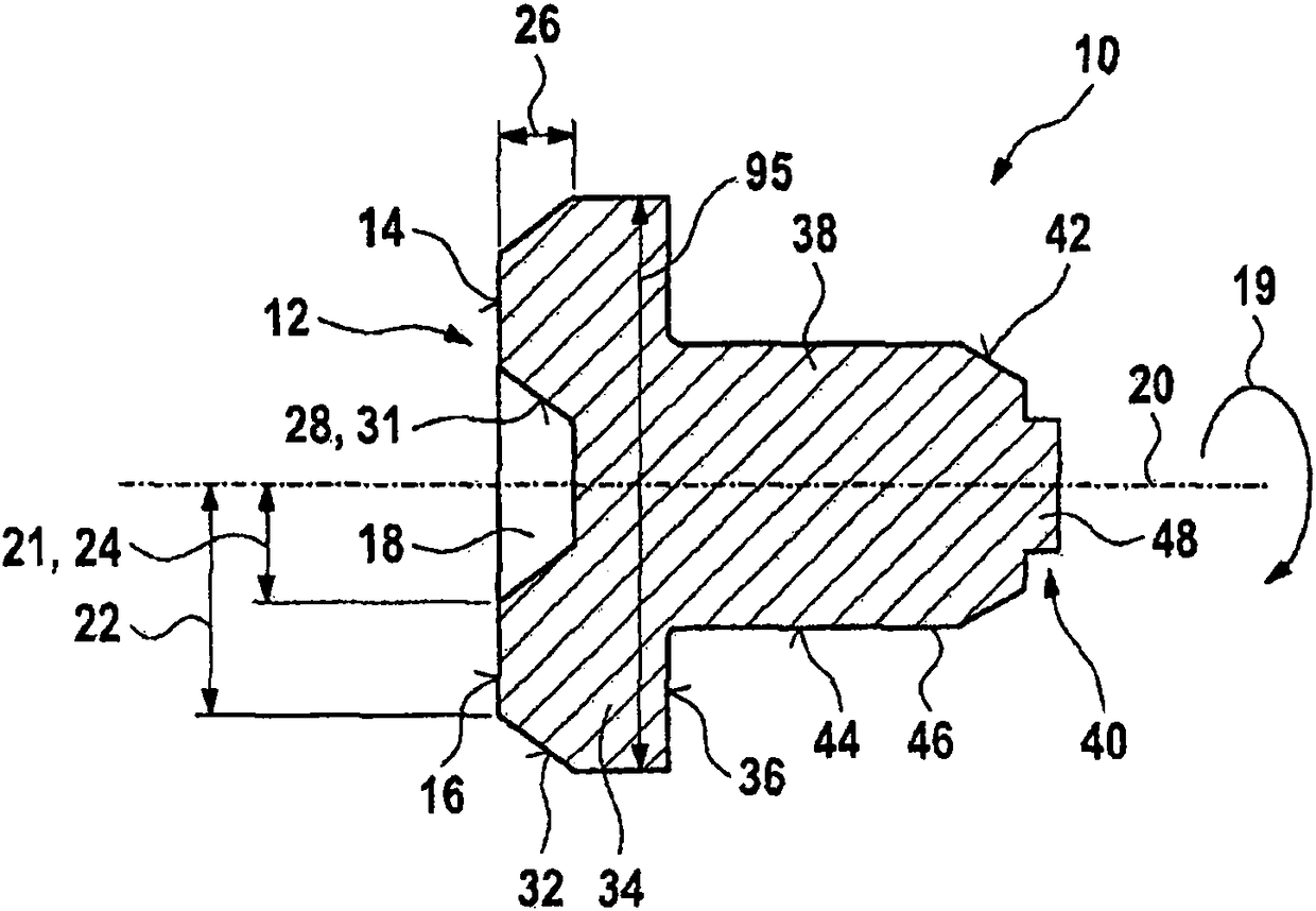 Thrust mushroom-shaped part and motor with the thrust mushroom-shaped part